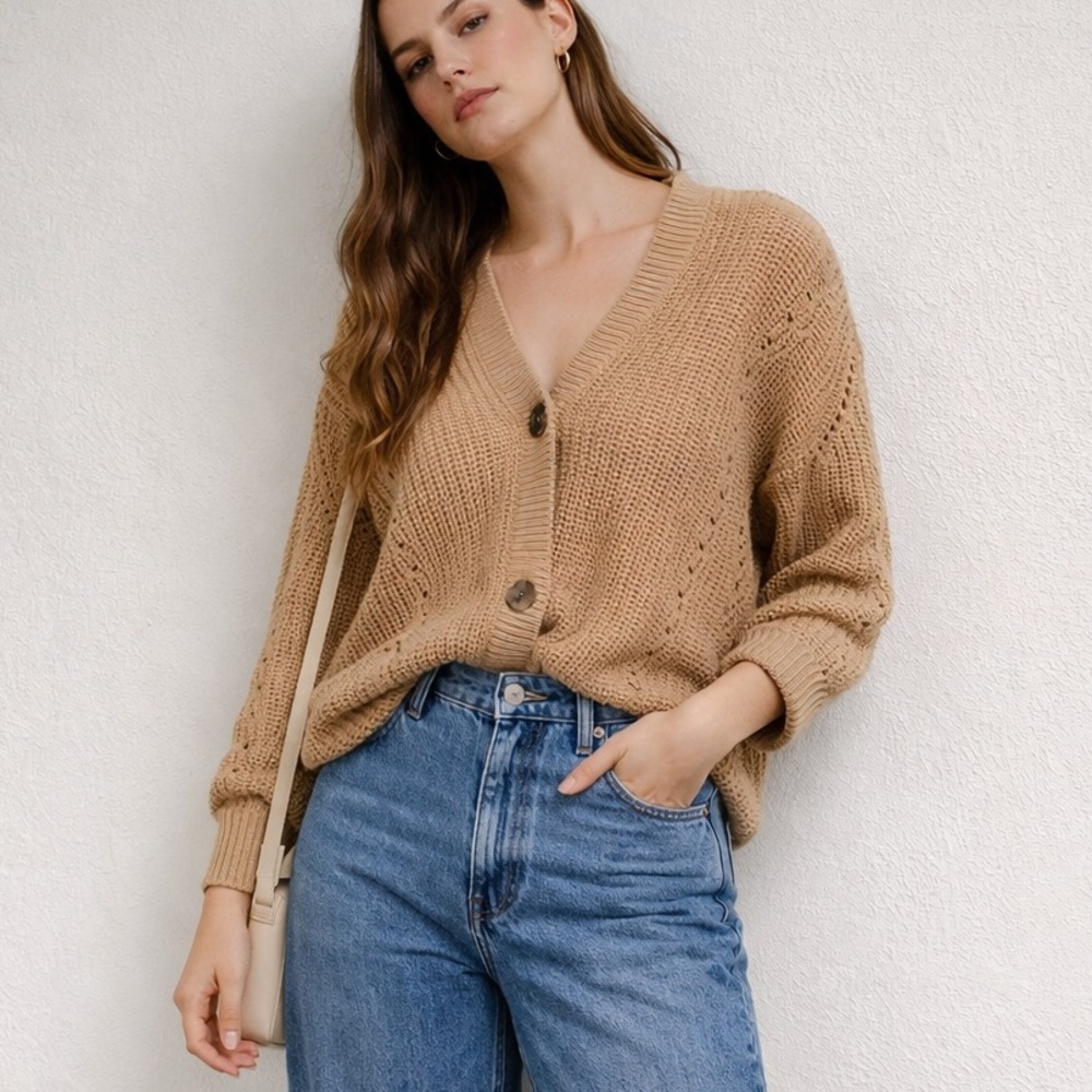 Cozy Tan Women's Cardigan